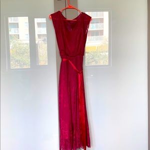 Burgundy Lace Gown
